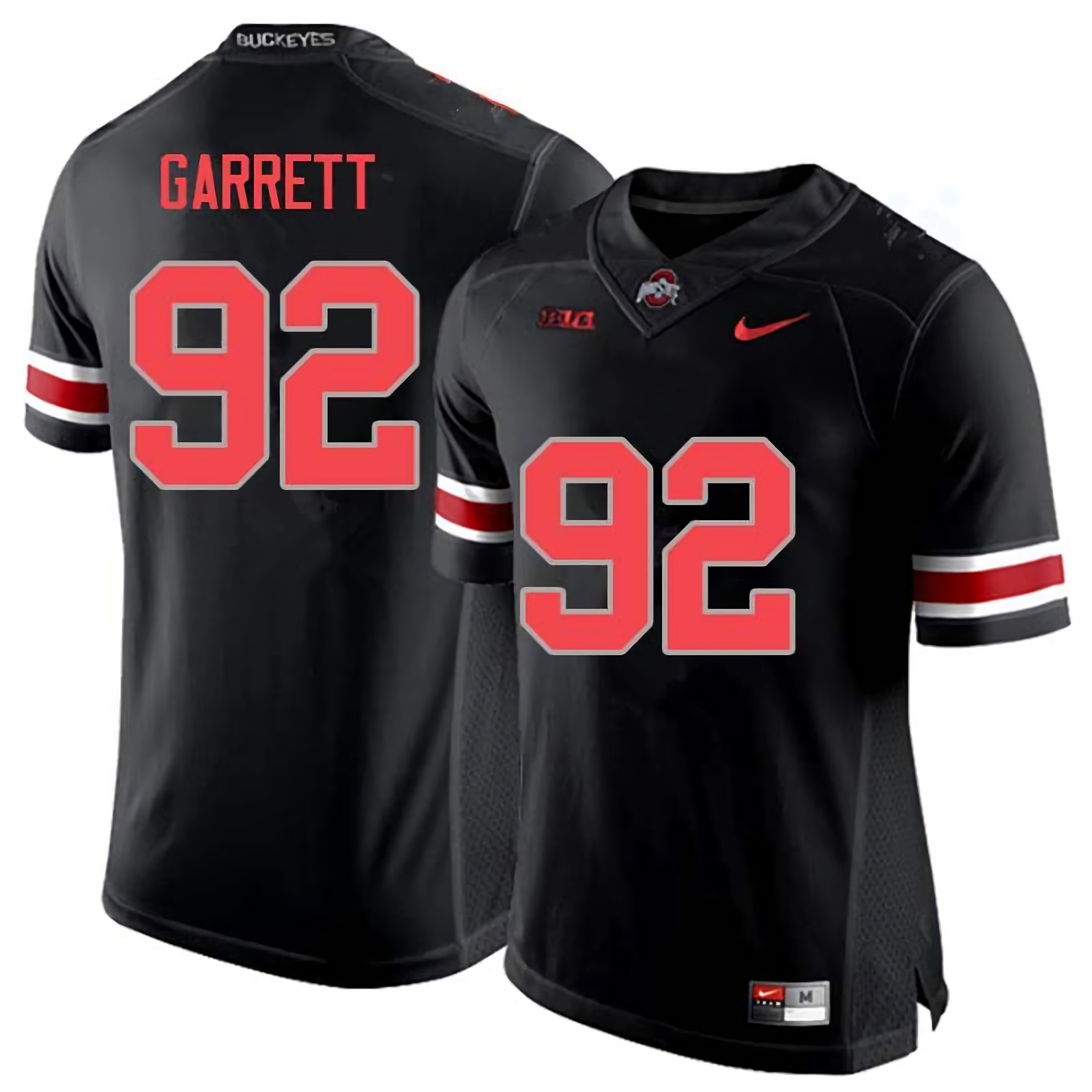 Haskell Garrett Ohio State Buckeyes Men's NCAA #92 Nike Blackout College Stitched Football Jersey OAU5256KD